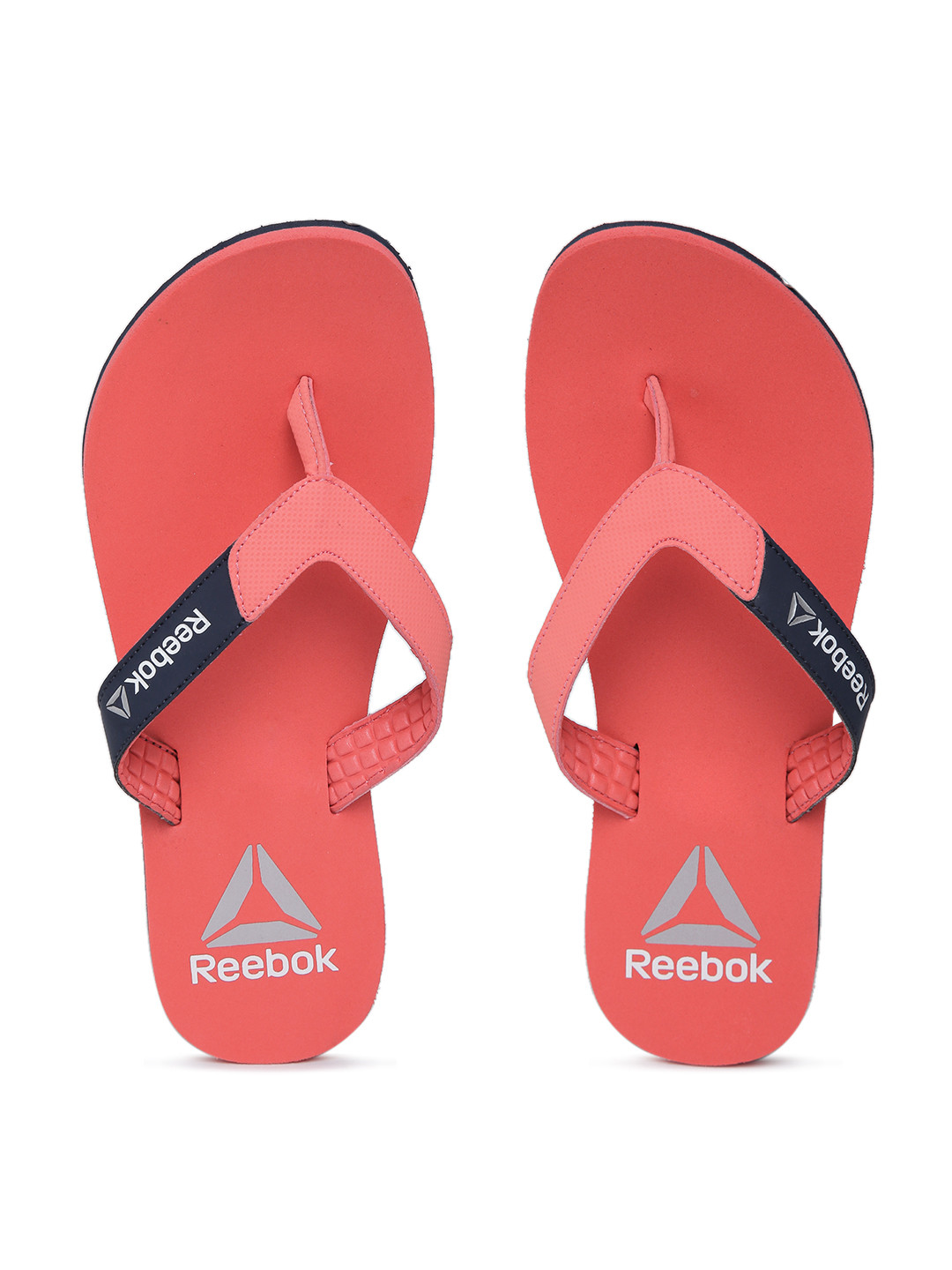 Buy Reebok Women Coral Pink & Navy Core Flip Flops Flip Flops for