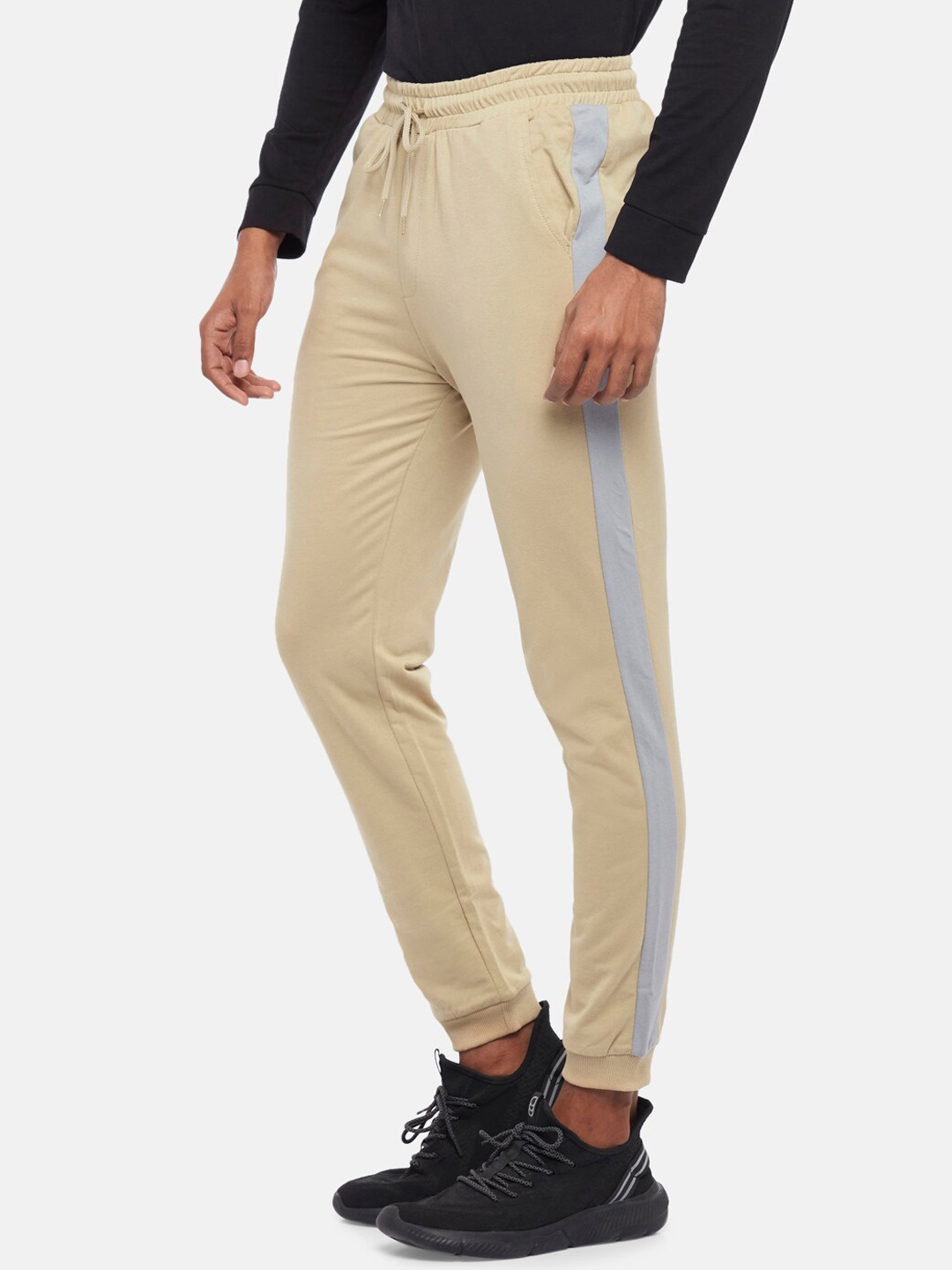 Buy Ajile By Pantaloons Men Tan Brown Solid Slim Fit Cotton Joggers
