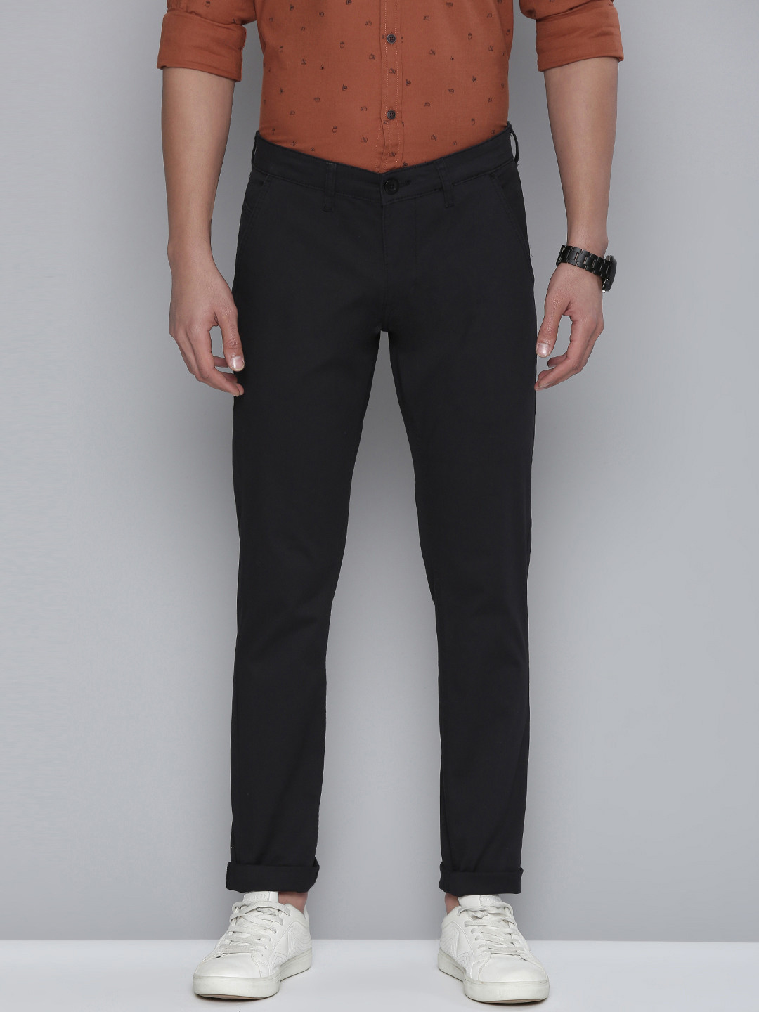Buy Flying Machine Men Black Comfort Slim Fit Trousers Trousers for Men 20043446 Myntra