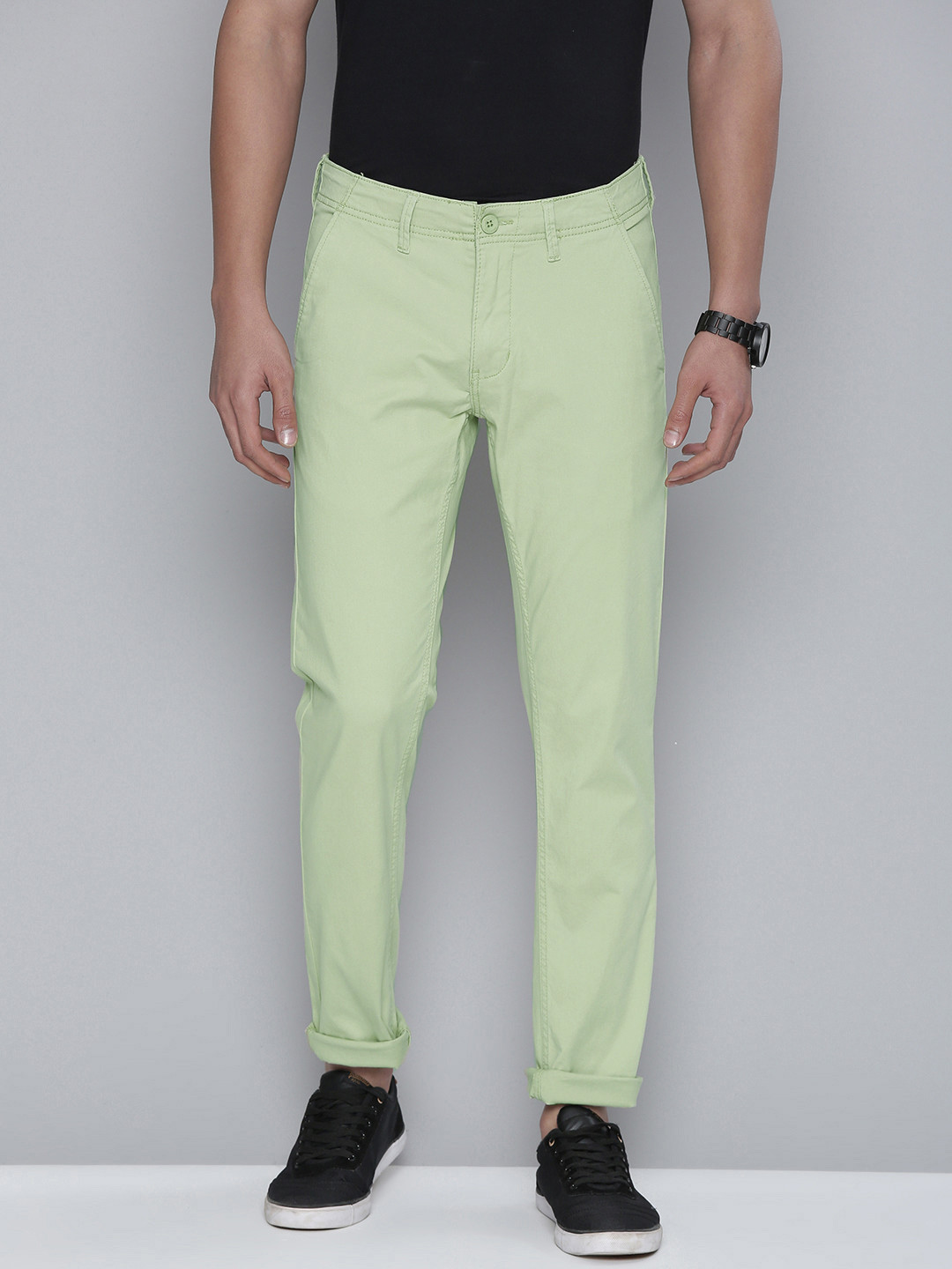 Buy Flying Machine Men Green Comfort Slim Fit Chinos Trousers Trousers for Men 20043532 Myntra