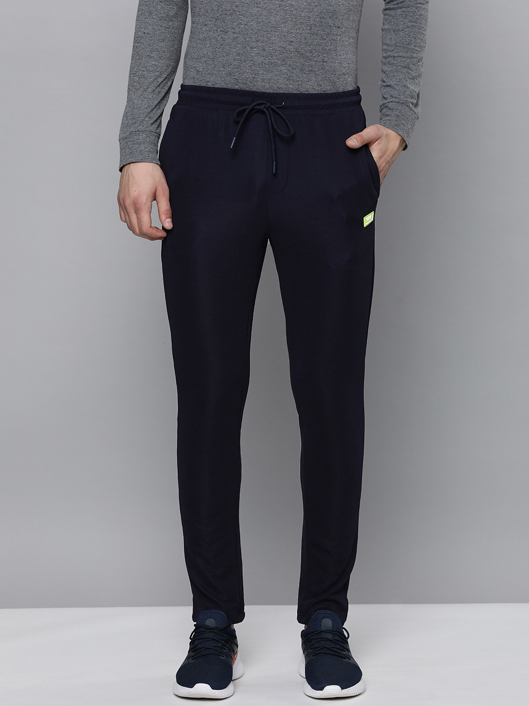 Buy Flying Machine Men Navy Blue Solid Regular Fit Track Pants - Track ...