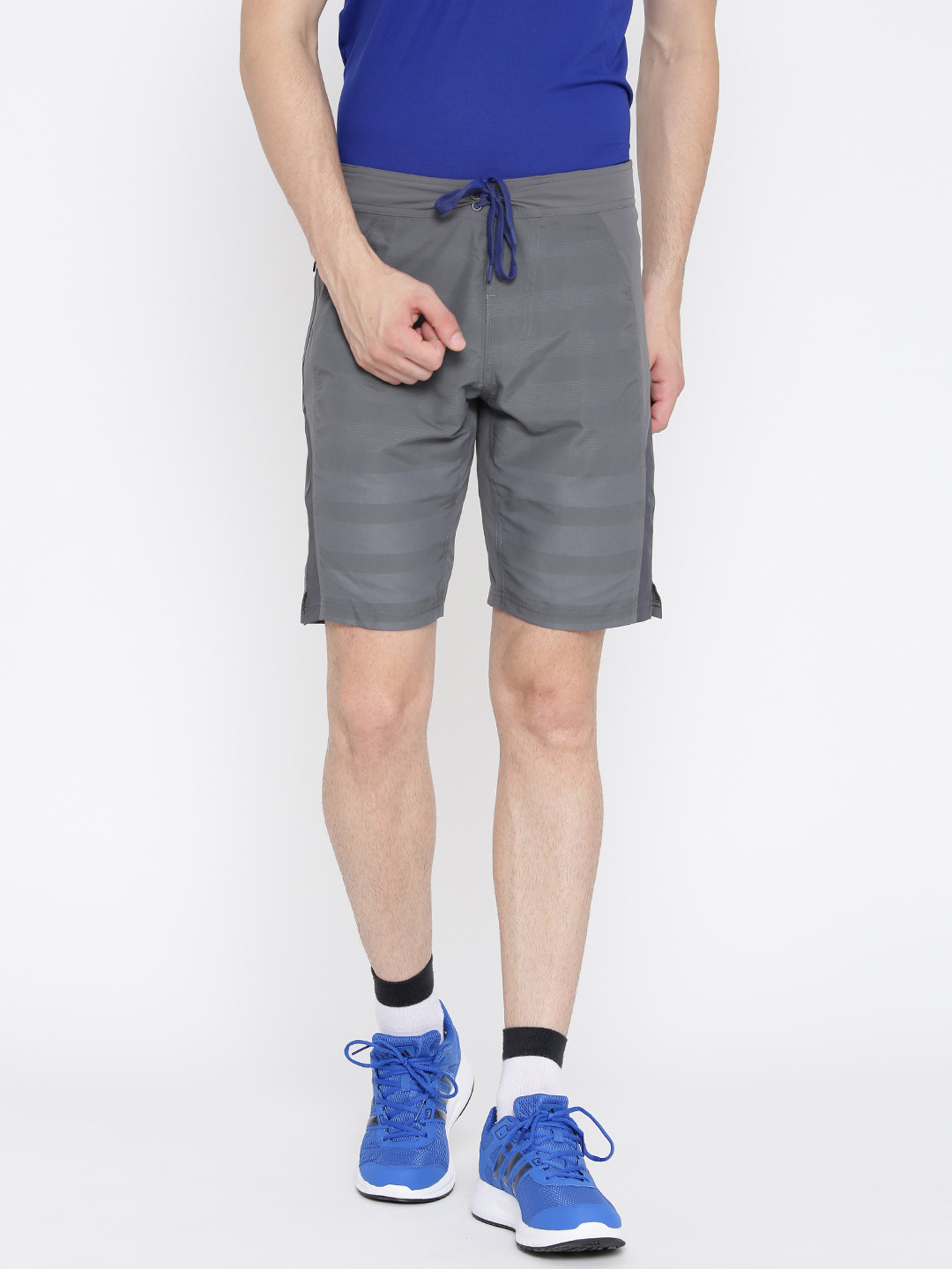 Buy ADIDAS Men Grey CRAZYTR ELIT Striped Sports Shorts Shorts for Men