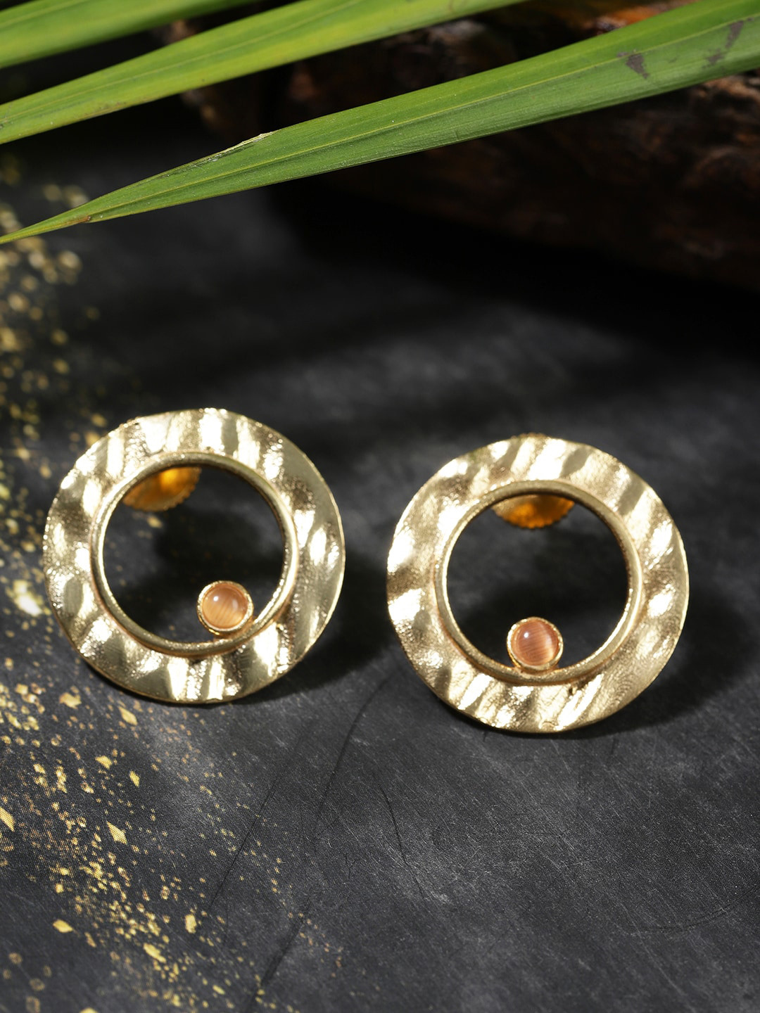jewelry - berserk - Gold Plated Aqua Drop Loops main image 1