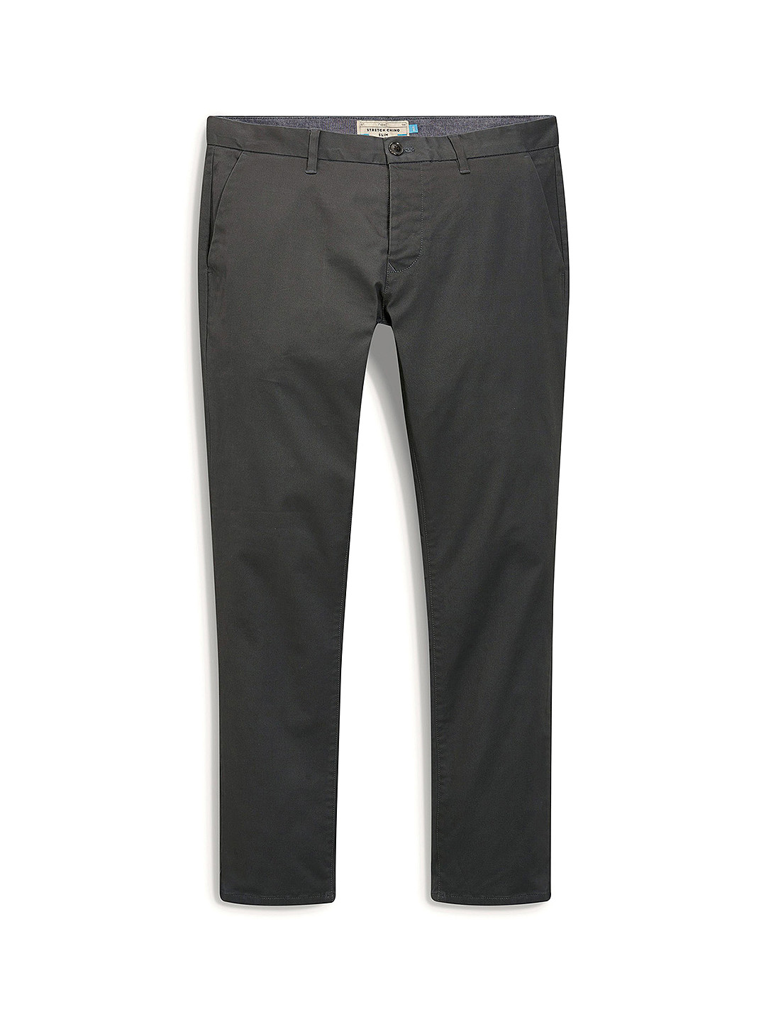 Buy Next Men Charcoal Grey Slim Fit Solid Chinos - Trousers for Men ...