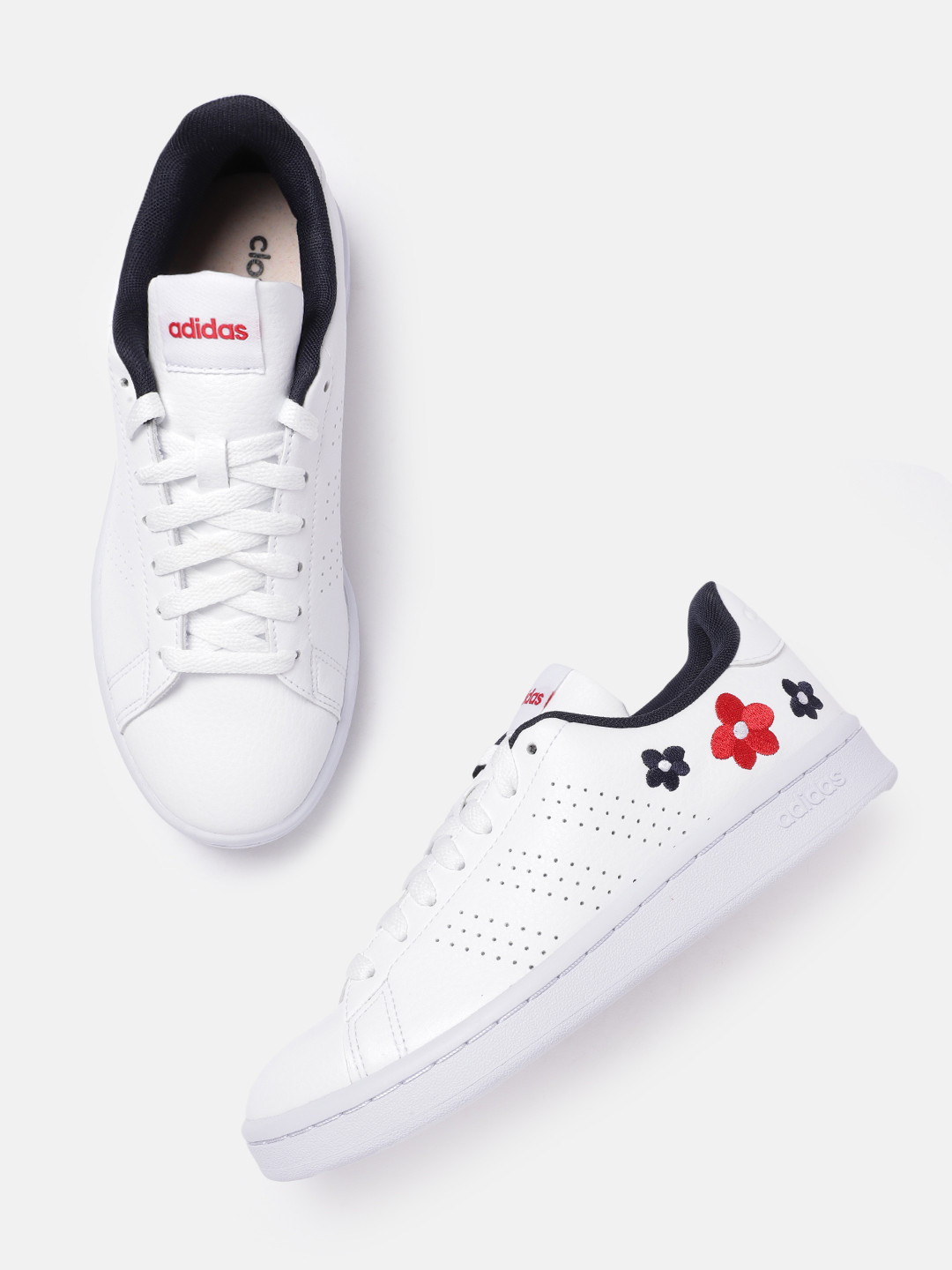 Buy ADIDAS Women Advantage Tennis Shoes With Perforated Detail Sports