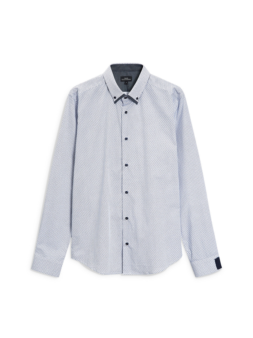 Buy Next Men White & Navy Blue Regular Fit Printed Casual Shirt Shirts for Men 2007491 Myntra