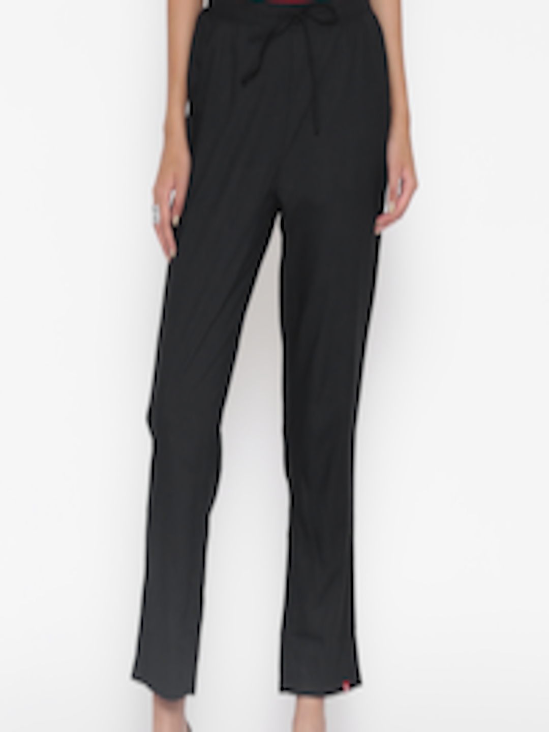 Buy Biba Women Black Solid Trousers - Trousers for Women 2007808 | Myntra