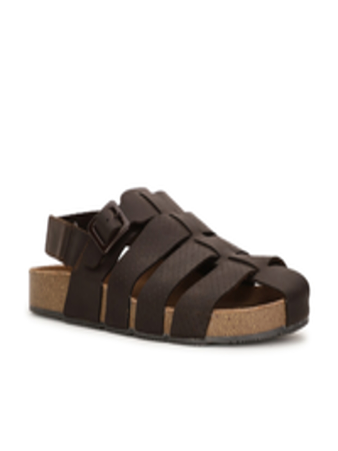 Buy Bata Men Brown Leather Comfort Sandals - Sandals for Men 20080746 ...