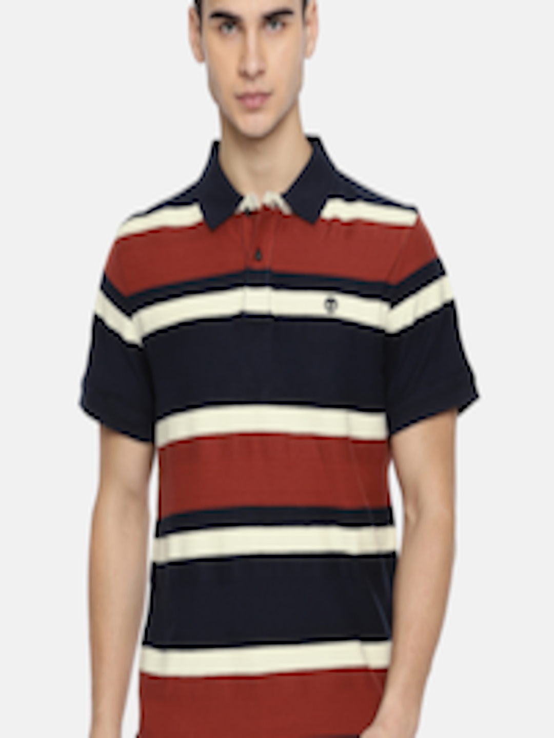 Buy Timberland Men Navy Red Striped Polo Pure Cotton T Shirt - Tshirts ...
