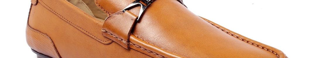 Buy One8 Select By Virat Kohli Men Tan Brown Leather Horsebit Loafers ...