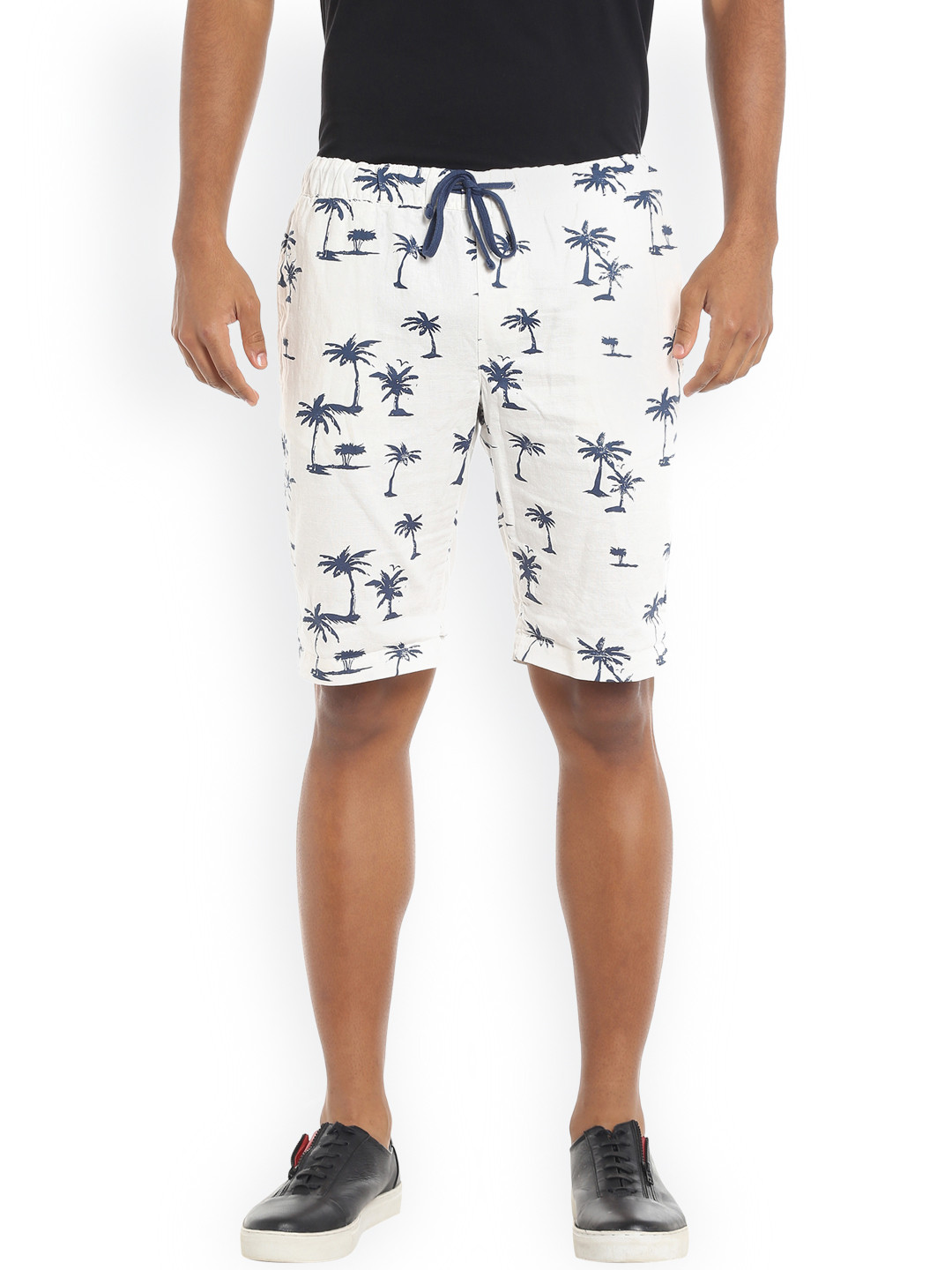 Buy Jack & Jones Men White Printed Regular Fit Shorts Shorts for Men