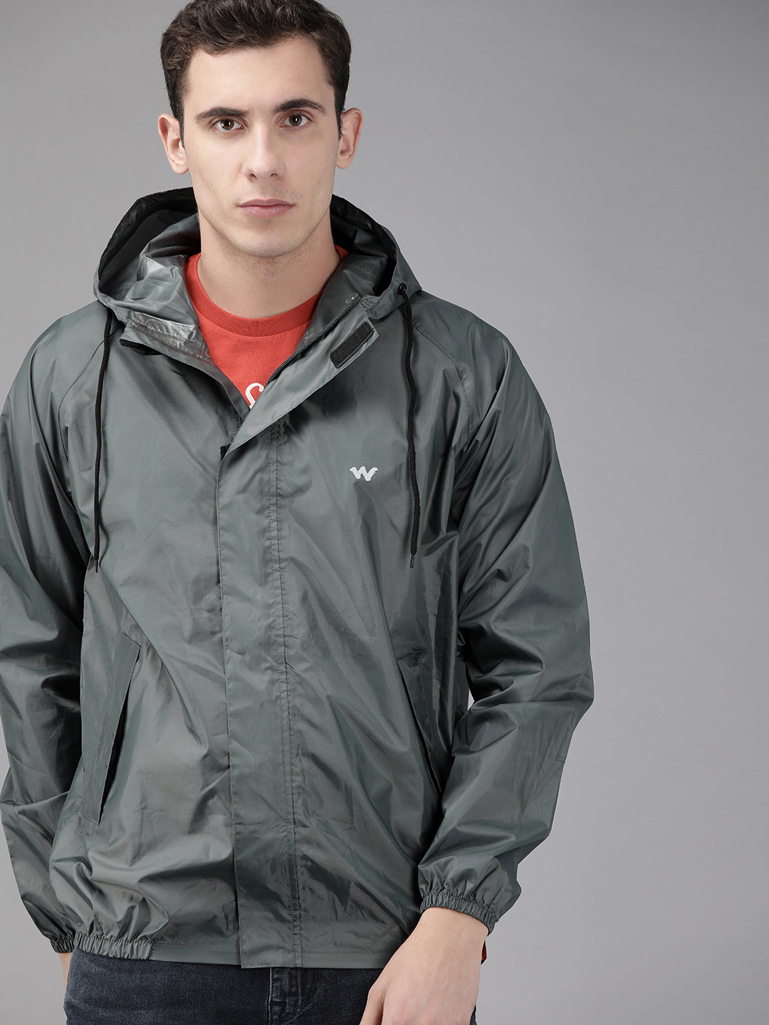 Buy Wildcraft Men Grey Hooded Rain Cheater Eco Rain Jacket Rain Jacket for Men 2009162 Myntra