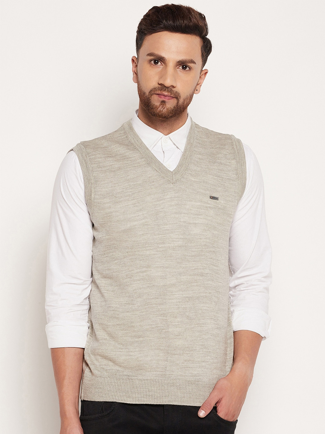 Buy Duke Men Beige Sweater Vest Sweaters for Men 20093664 Myntra