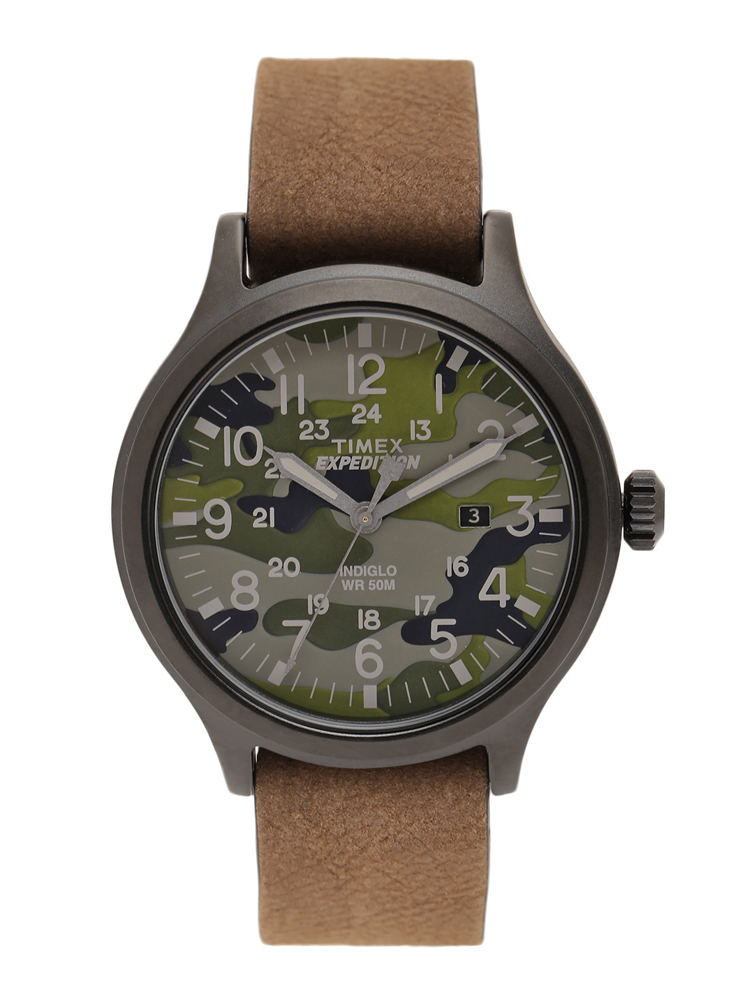 Buy Timex Men Olive Green Camouflage Print Analogue Watch TW4B06600