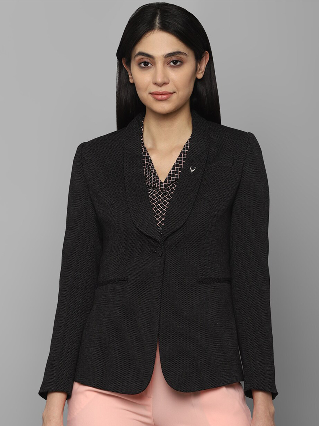 Buy Allen Solly Woman Black Solid Blazer Blazers for Women 20098760 Myntra