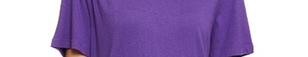 Buy UNMADE Women Purple Solid T Shirt - Tshirts for Women 20098902 | Myntra