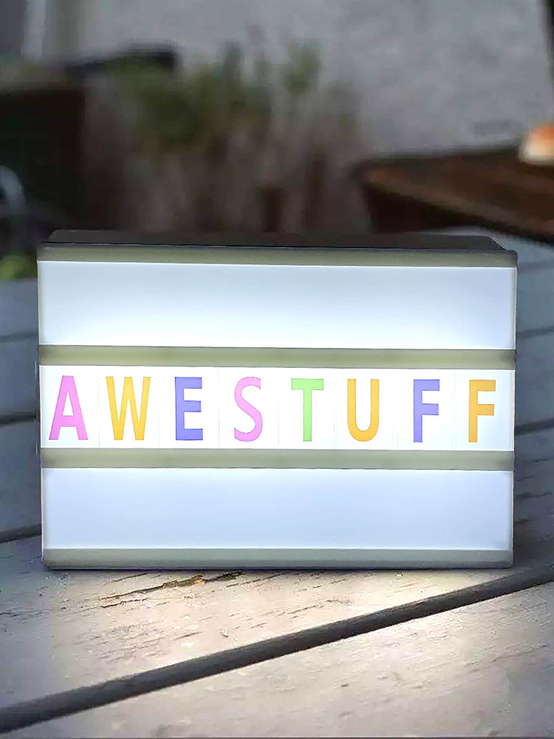 Buy Awestuffs White & Yellow Coloured Letters A5 Small Cinema Light Box