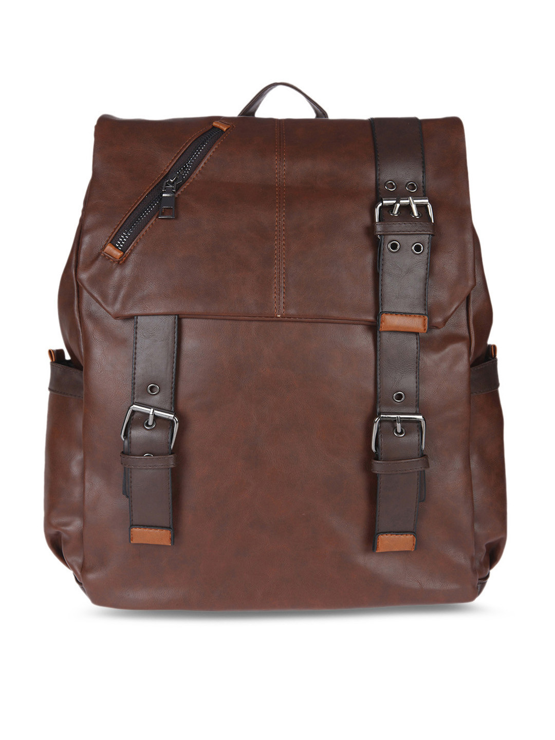 Buy FUR JADEN Unisex Brown Solid Backpack Backpacks for Unisex