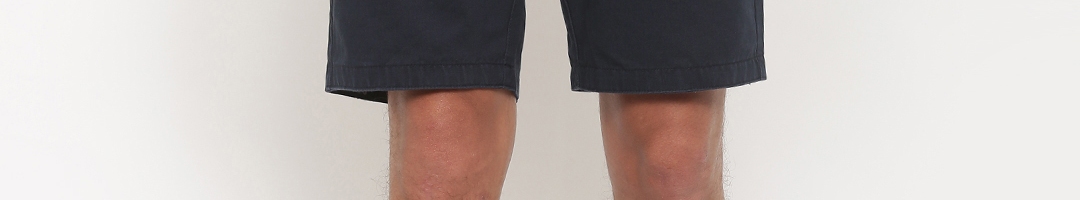 Buy Being Human Clothing Men Navy Solid Regular Fit Chino Shorts ...
