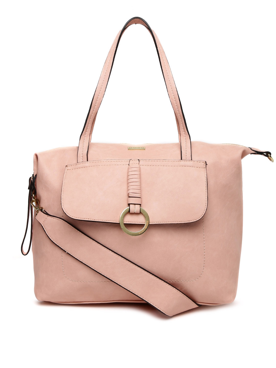 Buy Vero Moda Pink Solid Shoulder Bag With Sling Strap - Handbags for ...