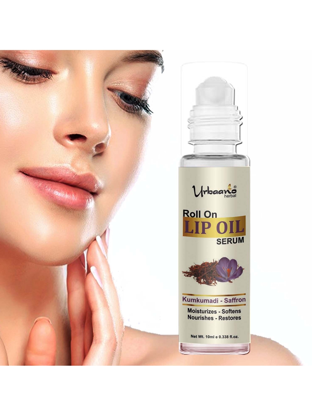 Buy Urbaano Herbal Kumkumadi Roll On Lip Oil Serum Lip Scrub for