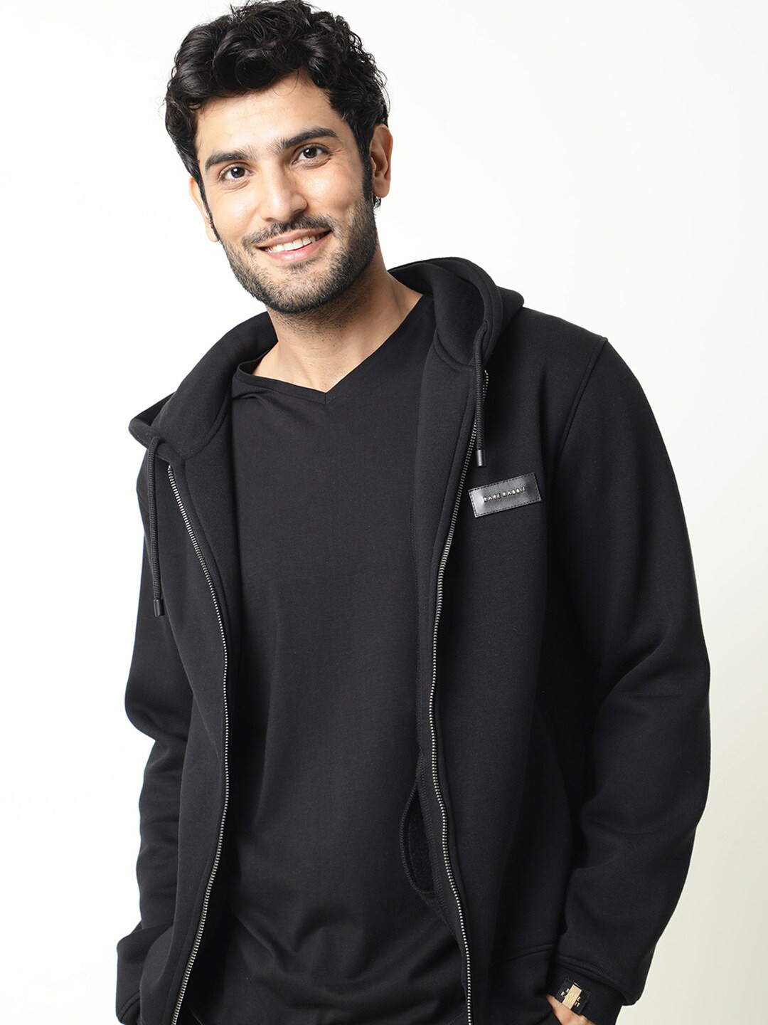 Buy RARE RABBIT Men Duke Slim Fit Hooded Sweatshirt Sweatshirts for