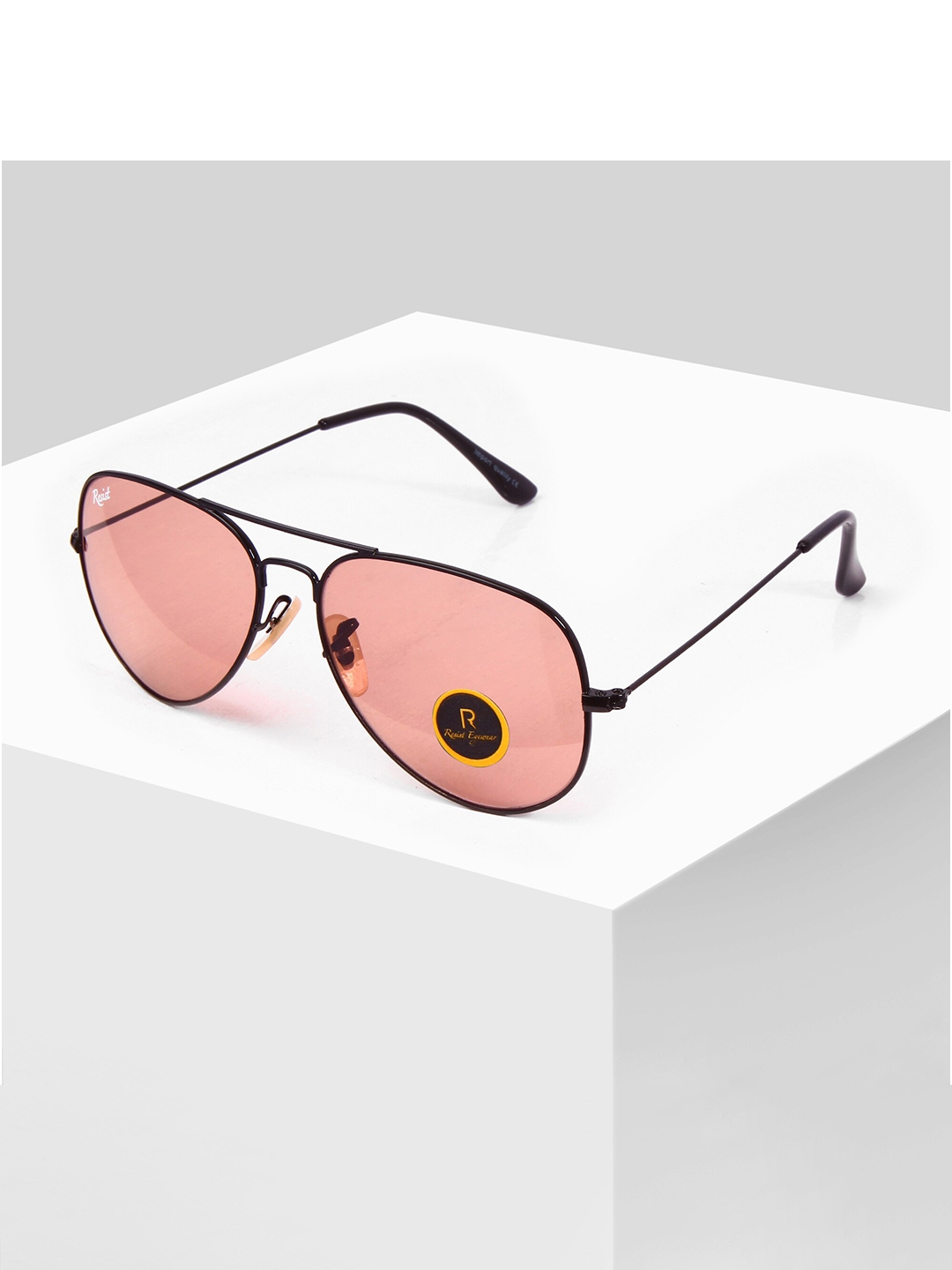 Buy Resist Eyewear Unisex Aviator Sunglasses With Uv Protected Lens Arc Black Pink