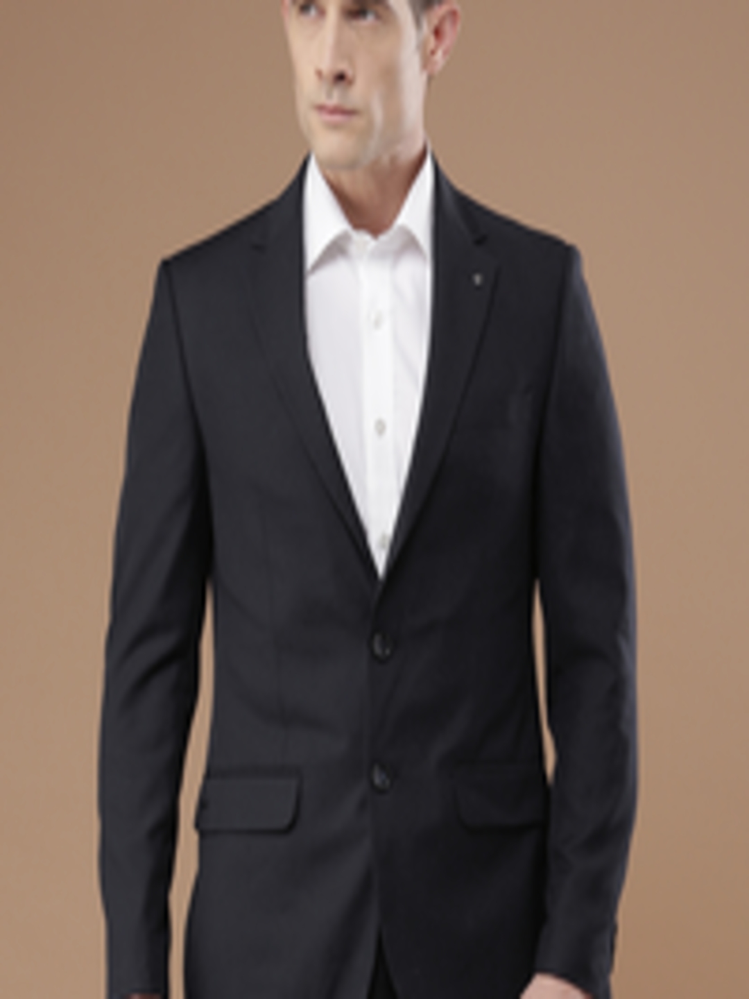 Buy Louis Philippe Navy Ultra Fit Single Breasted Formal Blazer - Blazers for Men 2012238 | Myntra