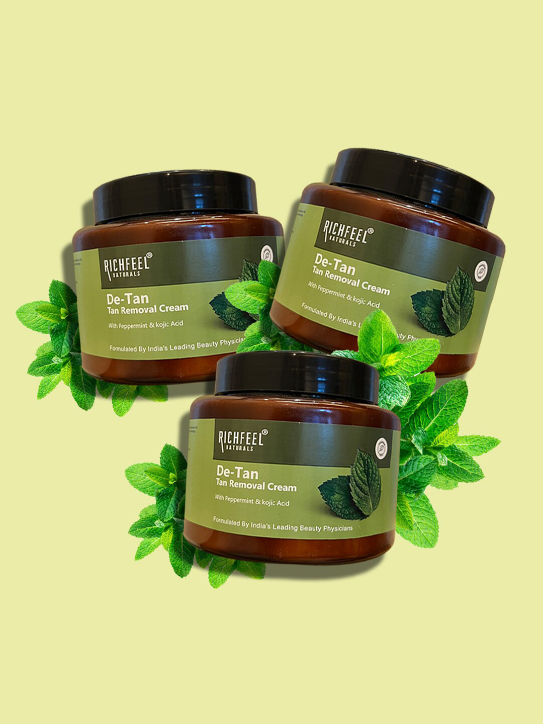 Buy Richfeel Set Of 3 De Tan Cream 1500gm Face Moisturisers for