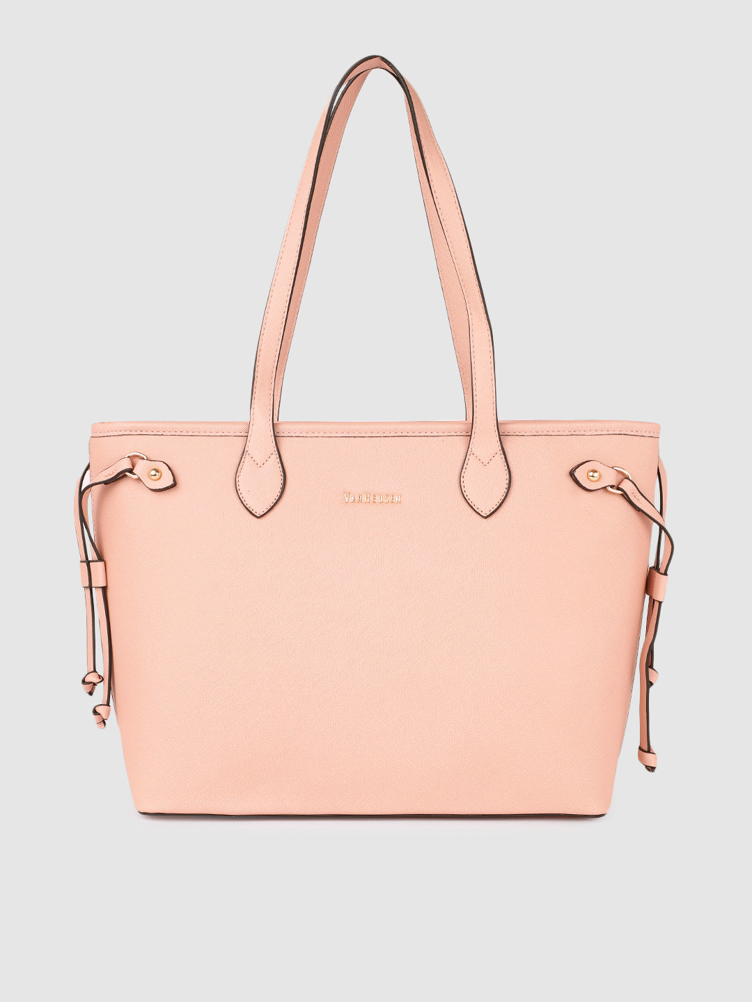 Buy Van Heusen Pink Solid Structured Shoulder Bag Handbags for Women