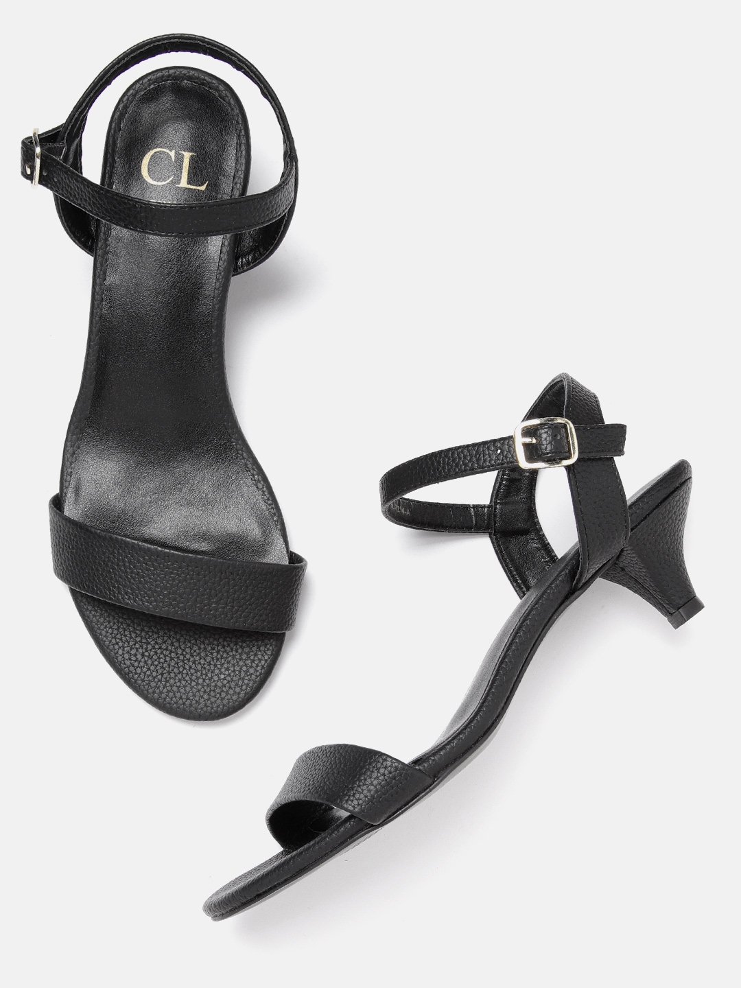 black kitten sandals