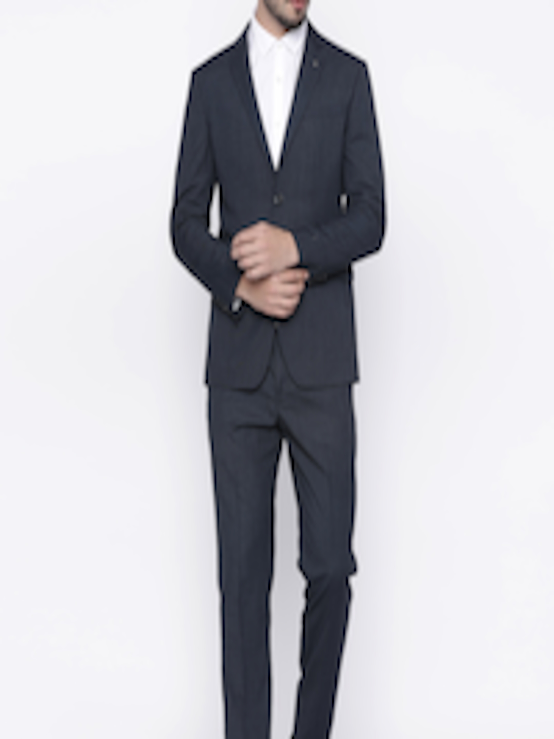 Buy Louis Philippe Men Navy Slim Milano Fit Formal Suit - Suits for Men 2012709 | Myntra