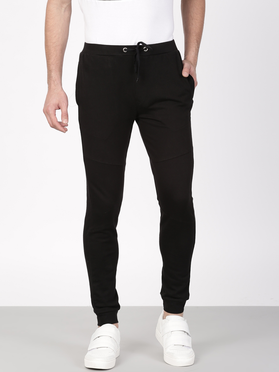solid black joggers