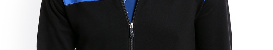 Buy Campus Sutra Men Black & Blue Colourblocked Jacket - Jackets for ...