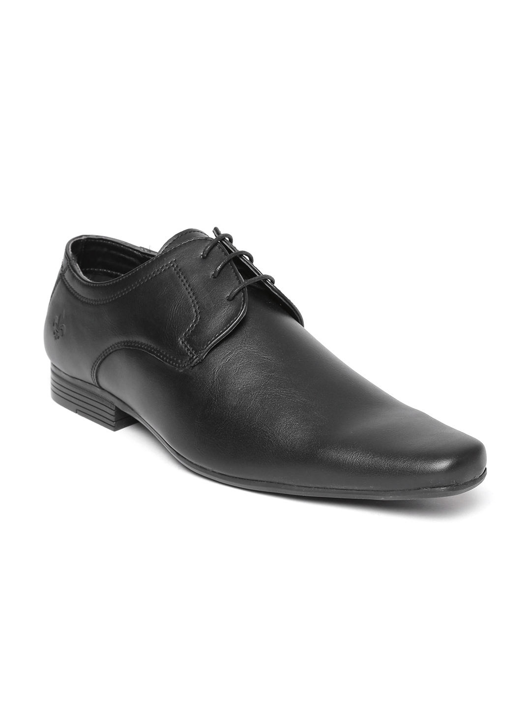 red tape men's black formal shoes