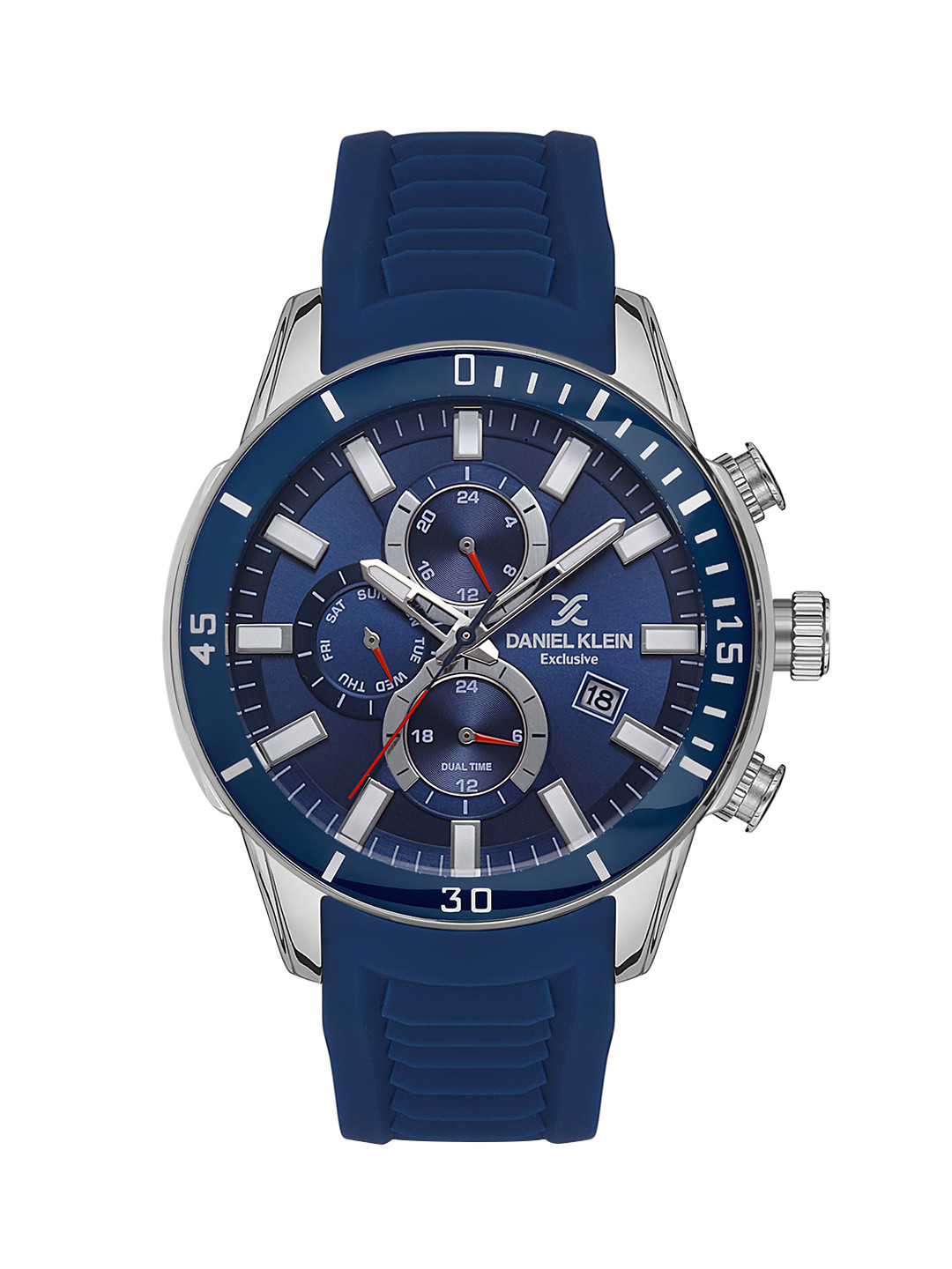 Buy Daniel Klein Exclusive Men Blue Dial & Straps Analogue Watch DK.1.