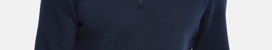 Buy BYFORD By Pantaloons Men Navy Blue Solid Sweatshirt - Sweatshirts ...
