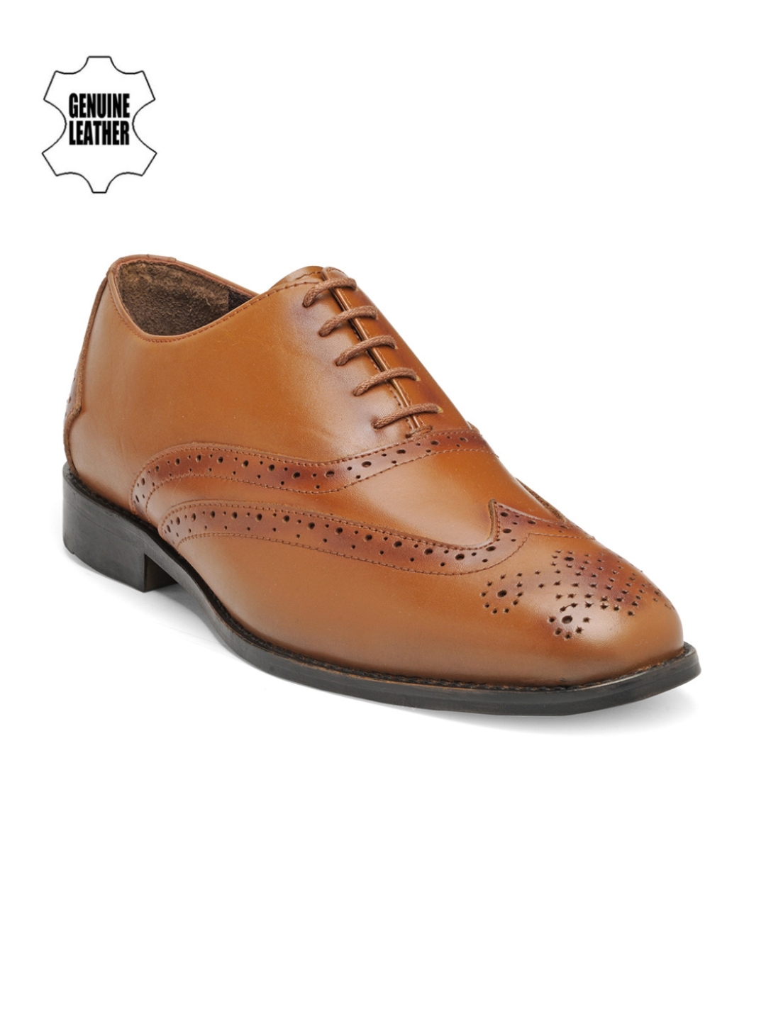 Buy Teakwood Leathers Men Tan Brown Leather Oxford Shoes - Formal Shoes