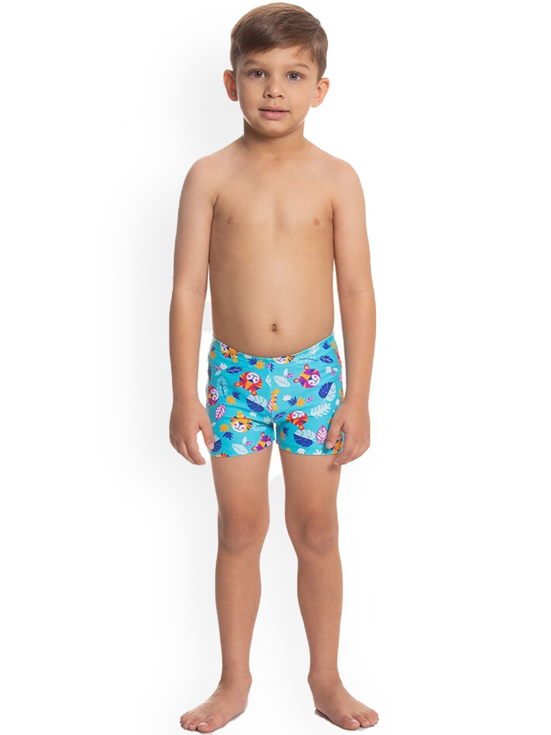 Buy Speedo Boys Yellow & Blue Printed Swim Shorts Swim Bottoms for