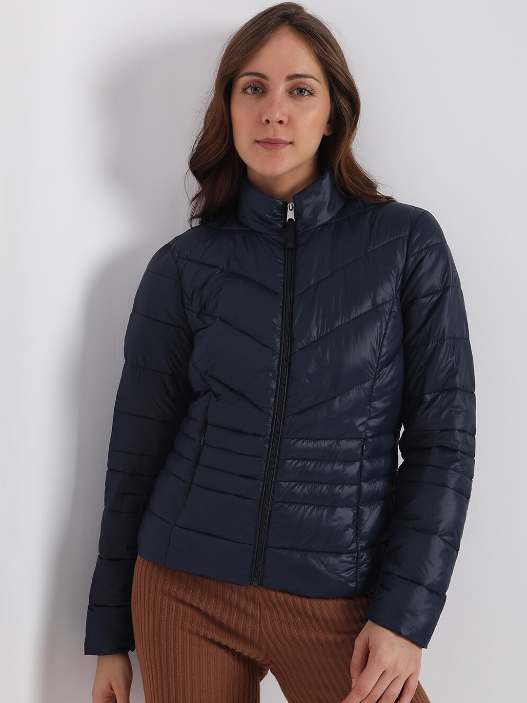 Buy Vero Moda Women Navy Blue Puffer Jacket Jackets for Women 20142986 Myntra