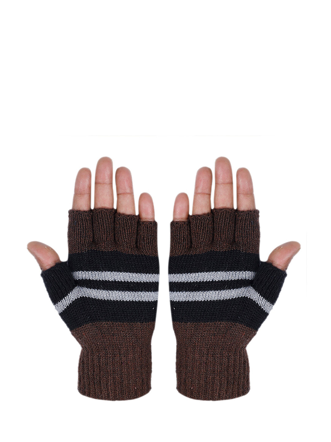 Buy LOOM LEGACY Men Brown Acrylic Winter Hand Gloves Gloves for Men