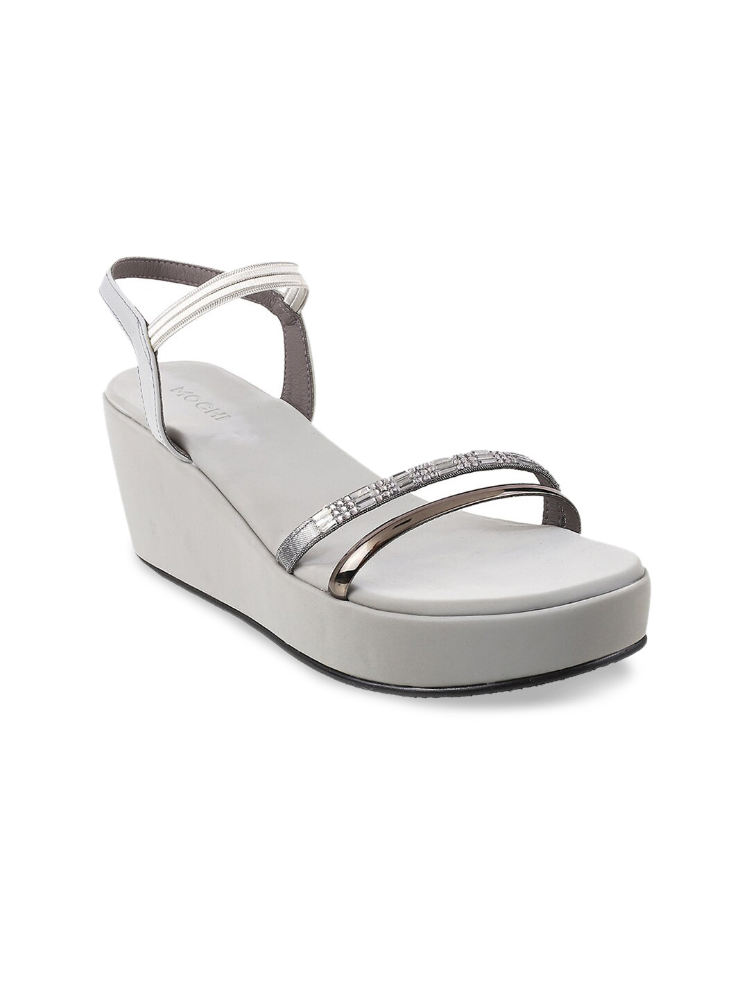 Buy Mochi Grey Platform Sandals Heels for Women 20146864 Myntra