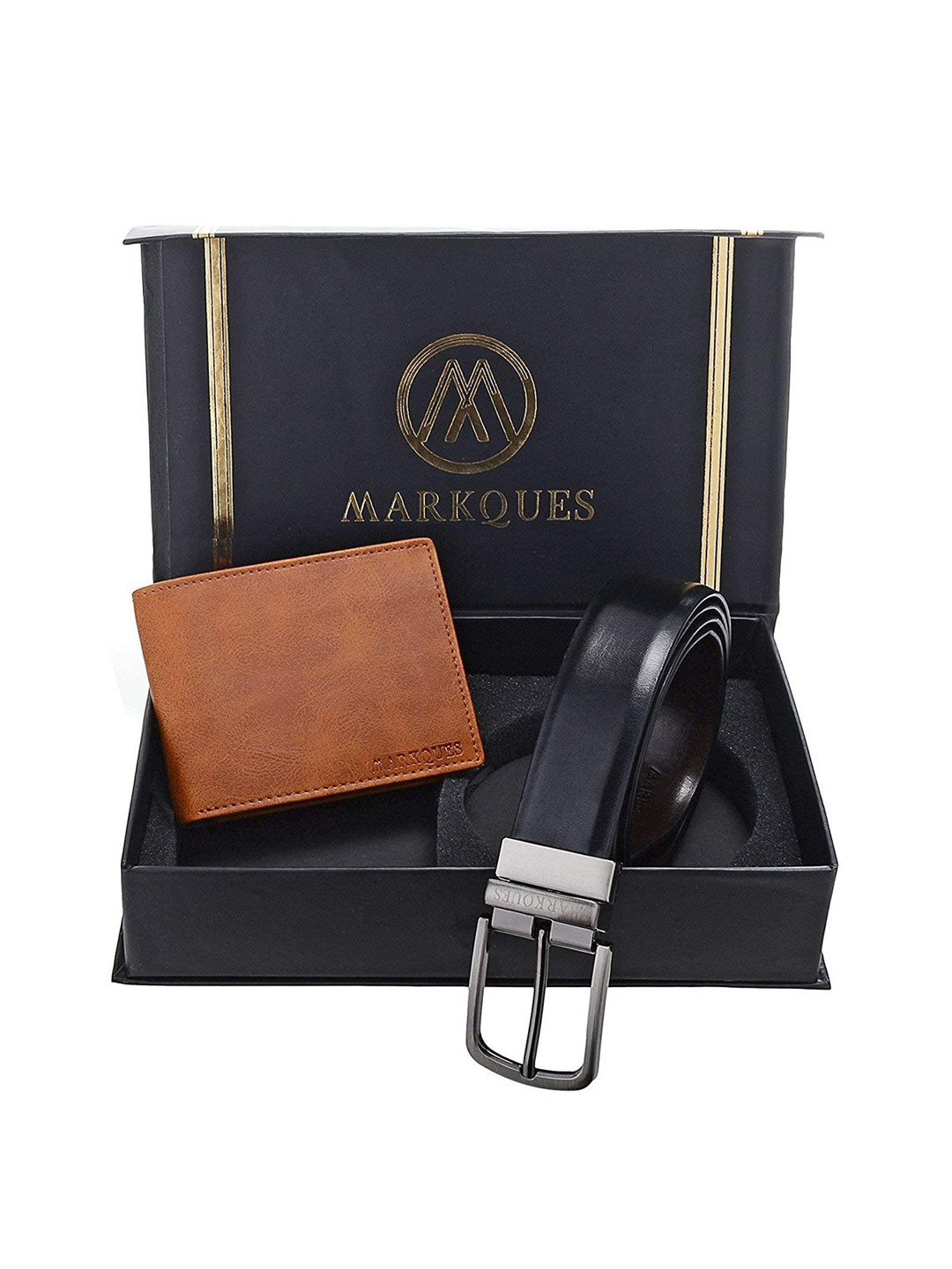 MarkQues Stark Brown Leather Men's Wallet - BiFold PU Leather With 8 Card Slots & Secret Pockets - View #8