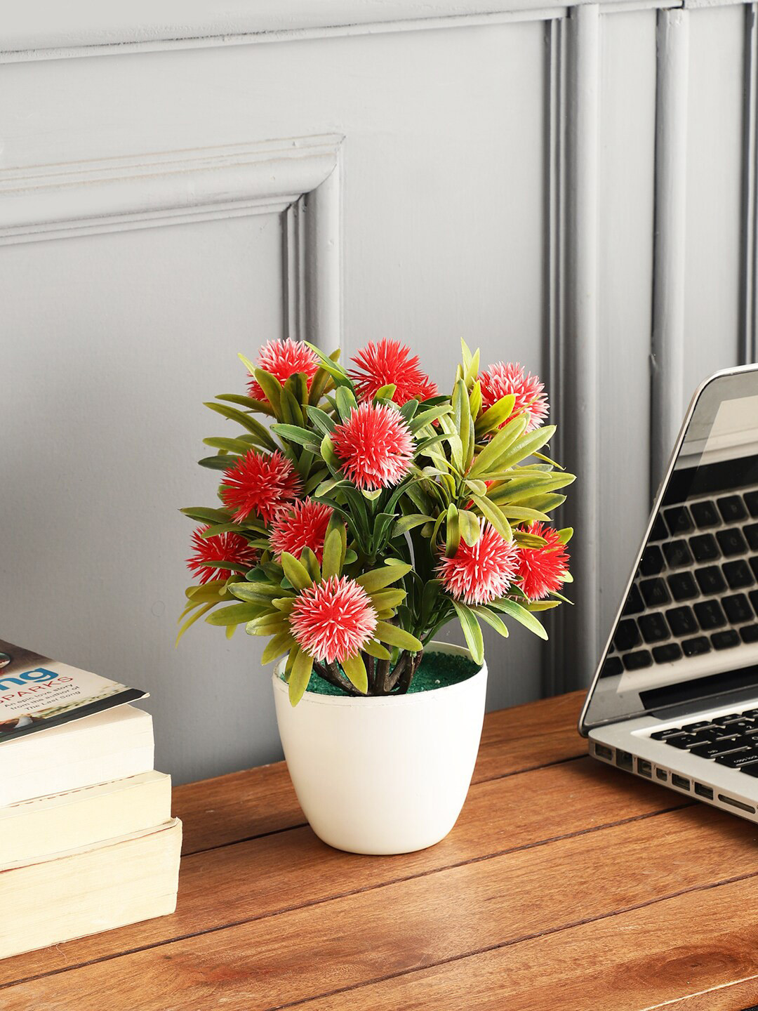 Buy FOLIYAJ Solid Artificial Flowers With Pot Artificial Flowers And