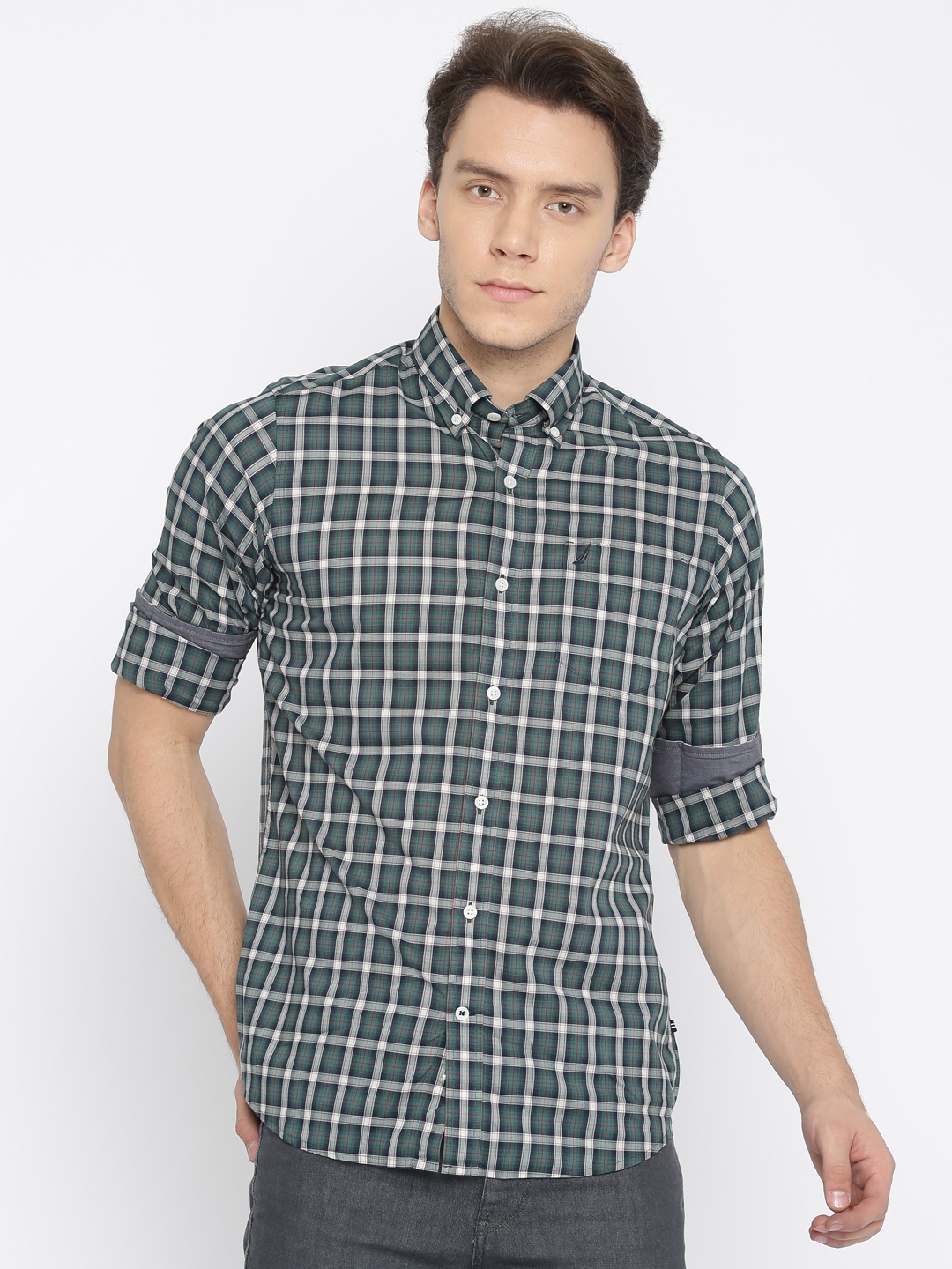 green checked shirt mens uk