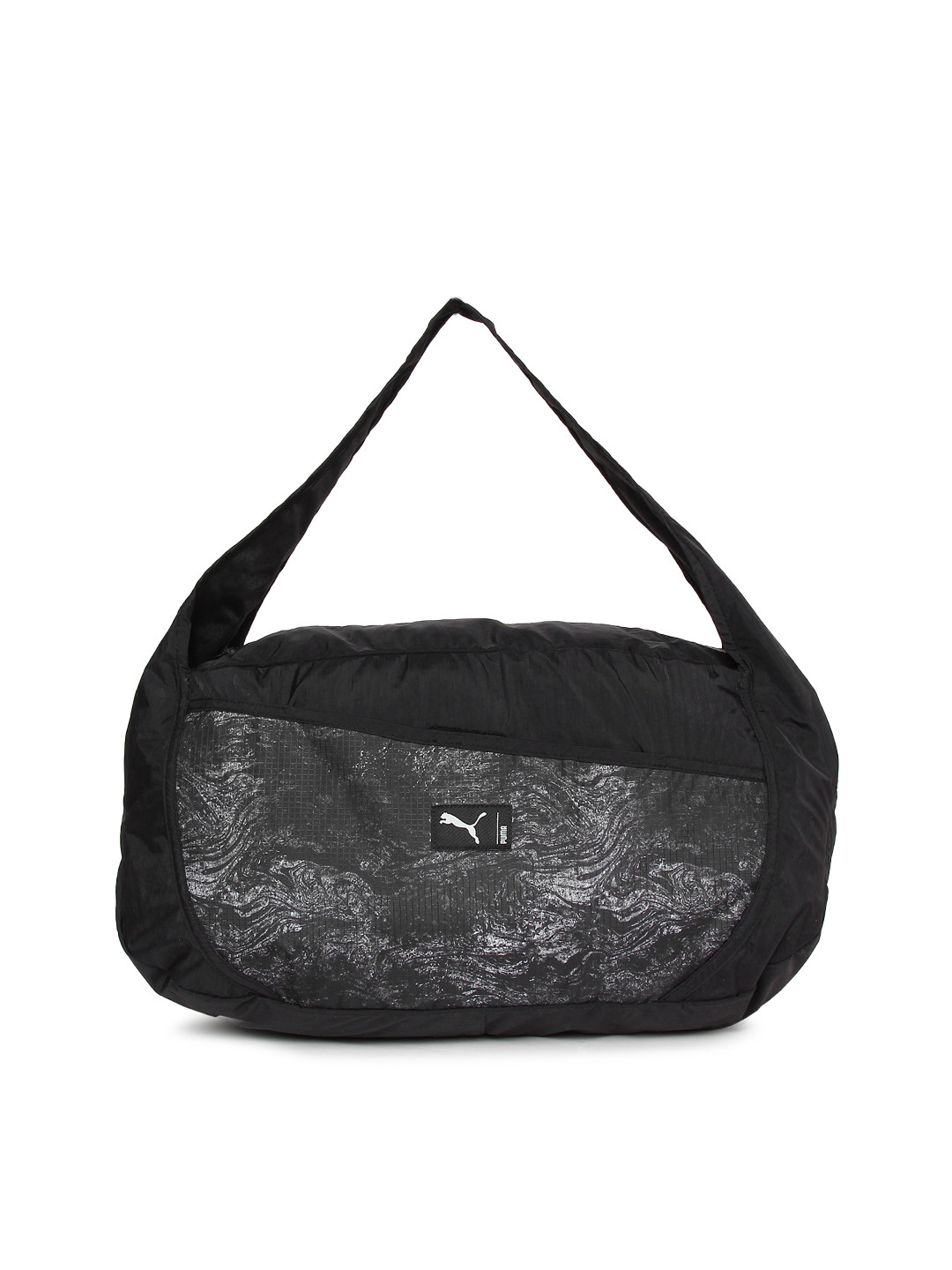 Buy Puma Black Printed Studio Barrel Shoulder Bag Handbags for Women