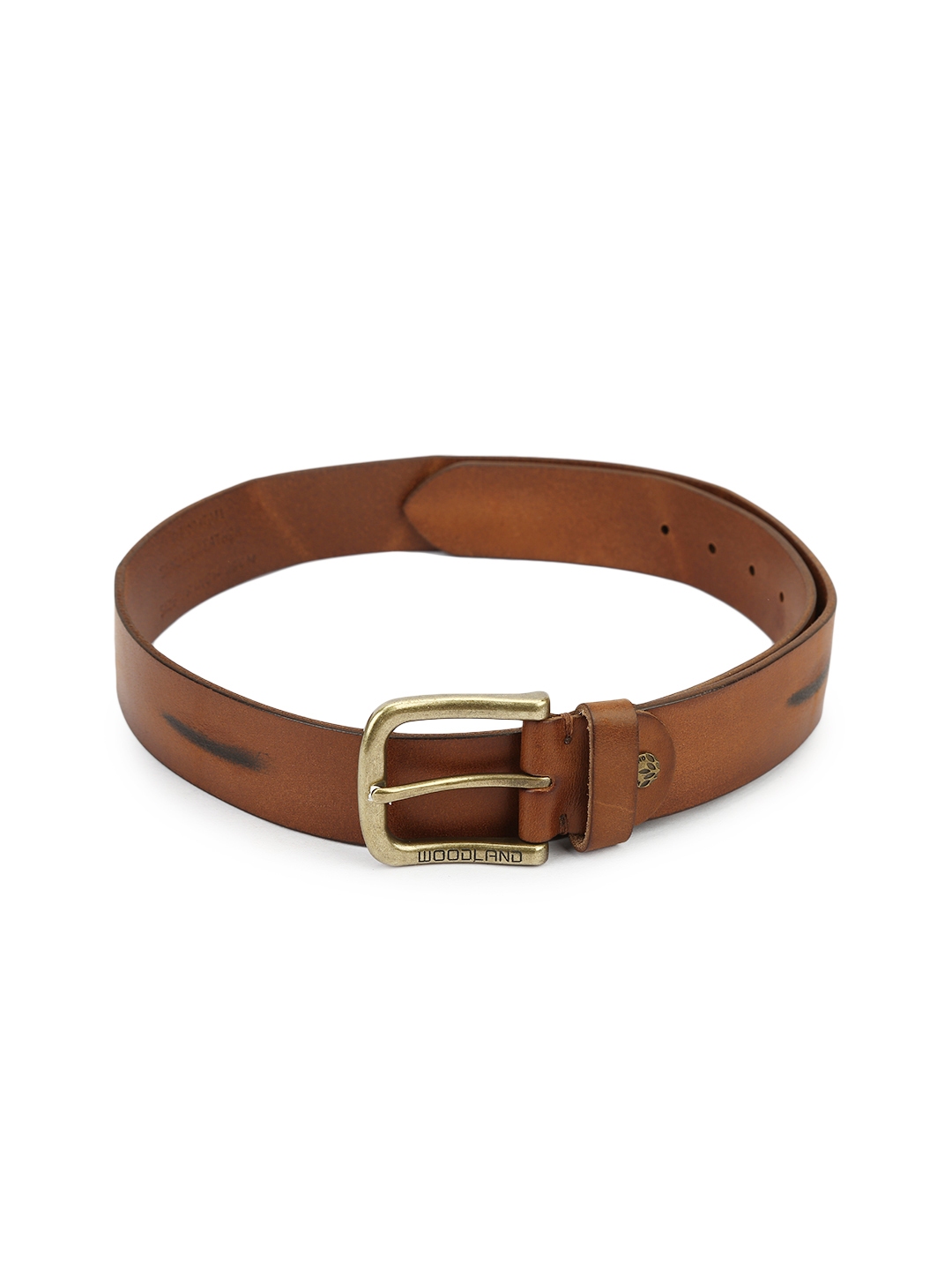 Buy Woodland Men Brown Solid Genuine Leather Belt - Belts for Men ...