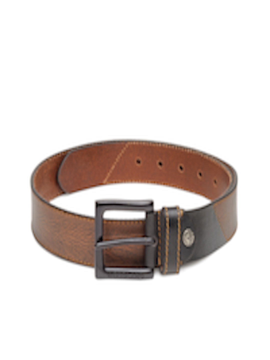 Buy Woodland Men Coffee Brown Solid Genuine Leather Belt - Belts for Men 2017159 | Myntra