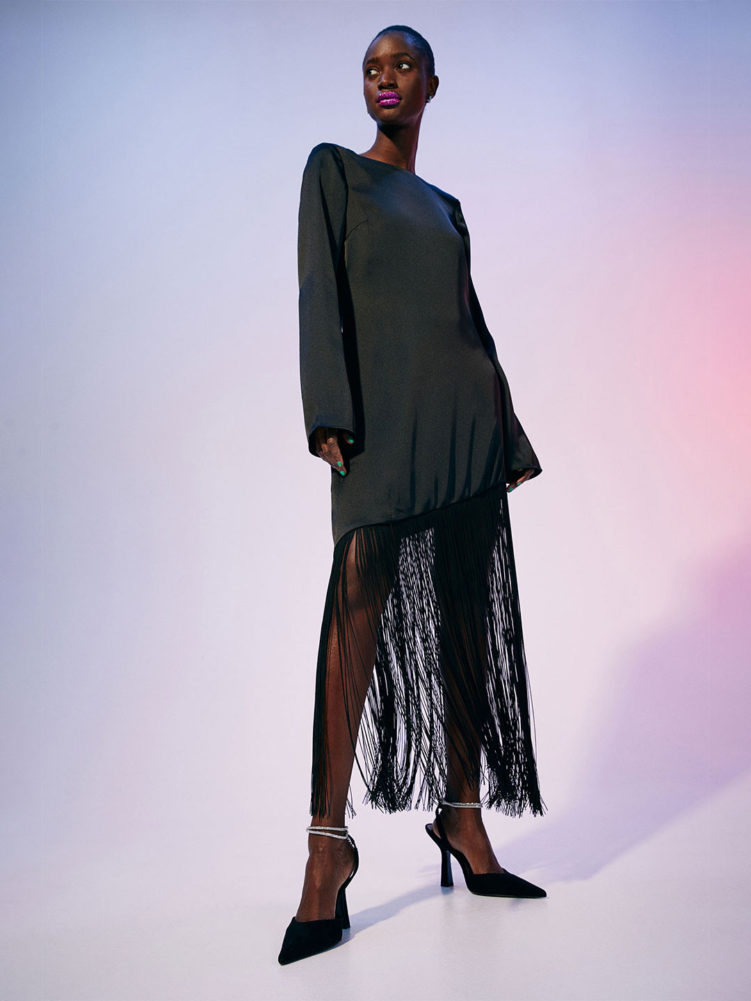 Buy H&M Fringe Trimmed Dress Dresses for Women 20179520 Myntra