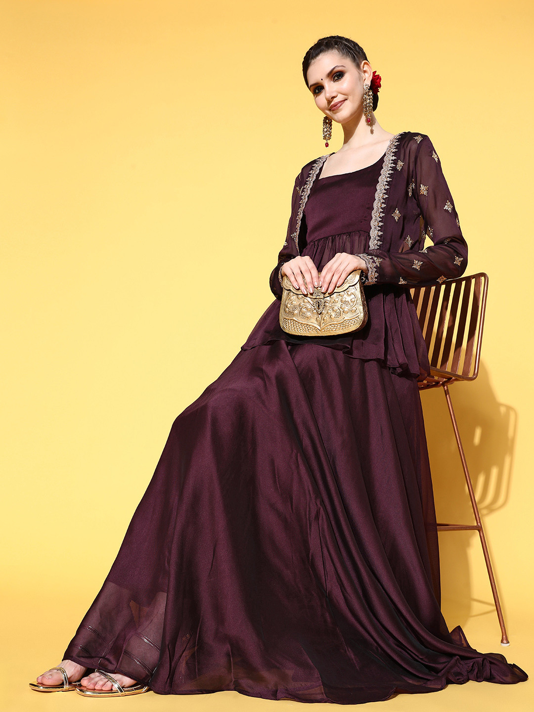 Women Silk Blend Kurta Pant Set